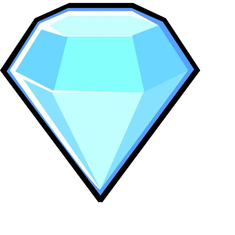 Light blue diamond gem icon, a slot reel symbol