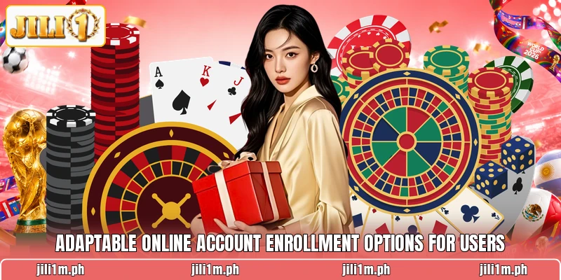 Adaptable online account enrollment options for users
