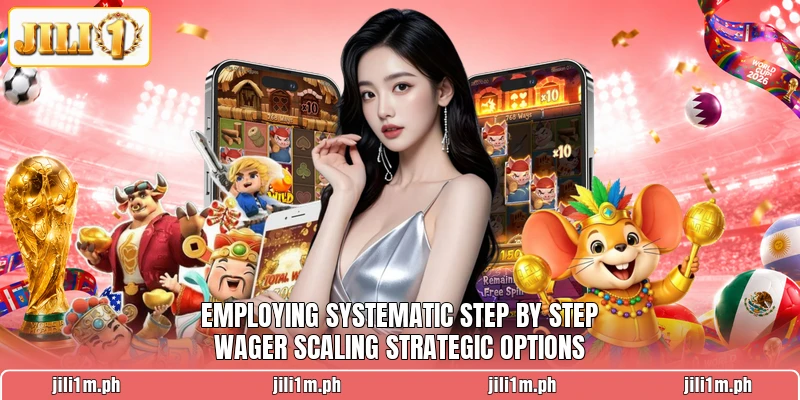 Employing systematic step by step wager scaling strategic options