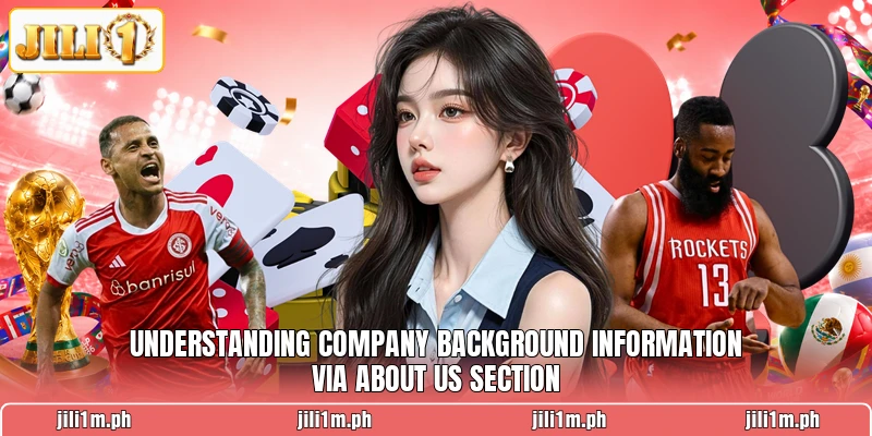 Understanding company background information via about us section